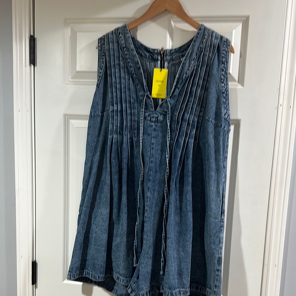 Denim Sleeveless Romper